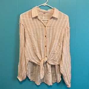 Free People Button Up Top